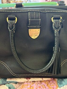 Ralph Lauren black leather satchel